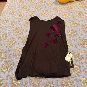 Ultracor Black Muscle Tee with Purple Stars